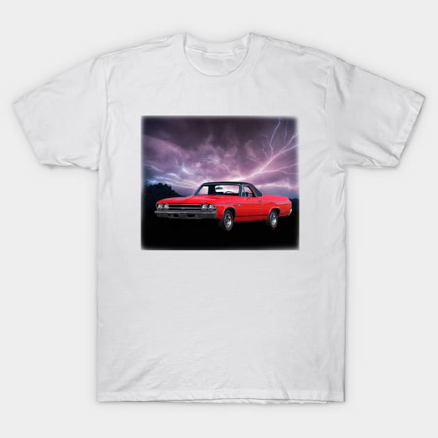 1969 El Camino in our lightning series T-Shirt by Permages LLC